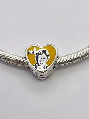 Pandora STAR WARS Han Solo Princess Leia I Love You, I Know Charm Heart